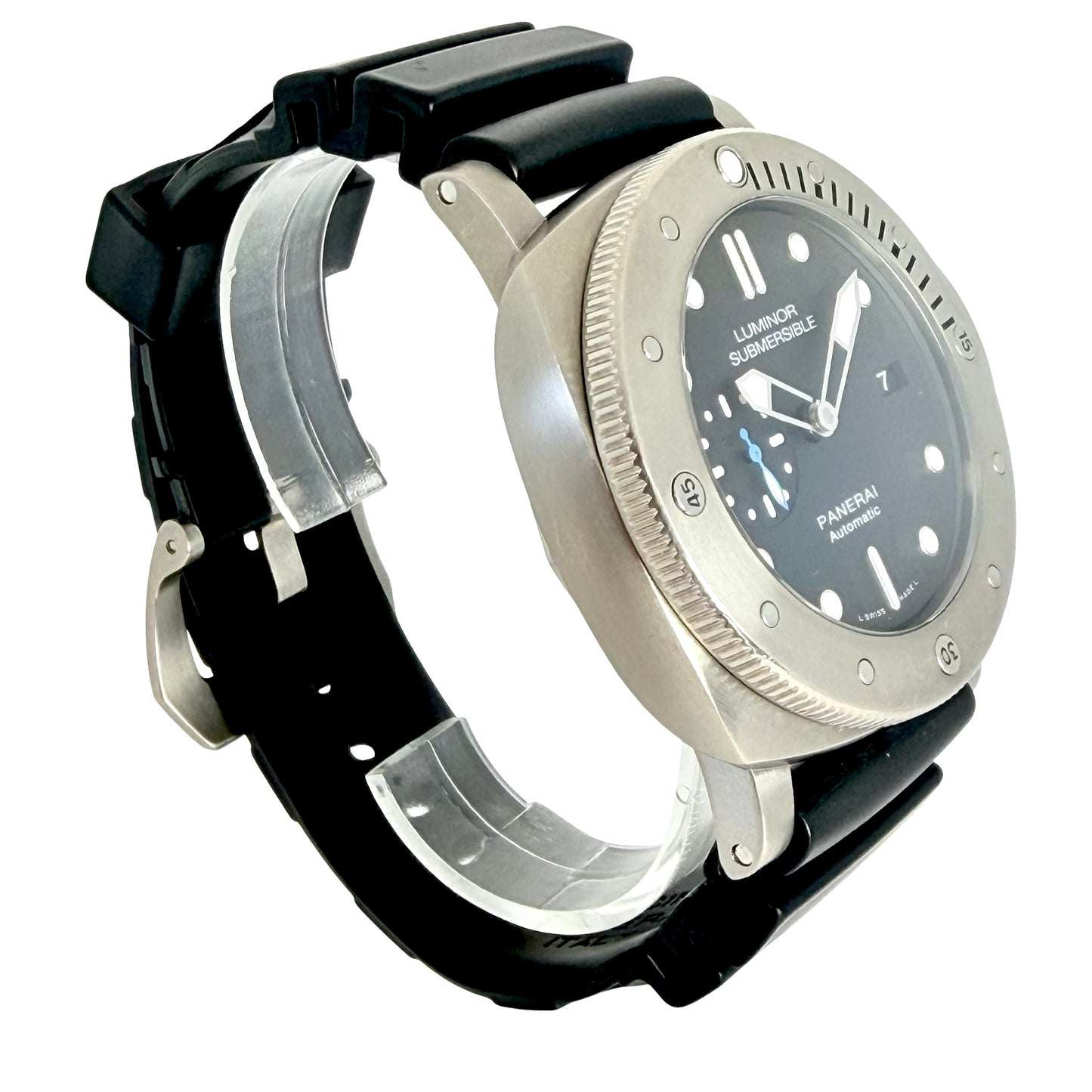 Panerai Luminor Submersible 1950 3 Day Automatic Black Dial Titanium Black Strap OP7091