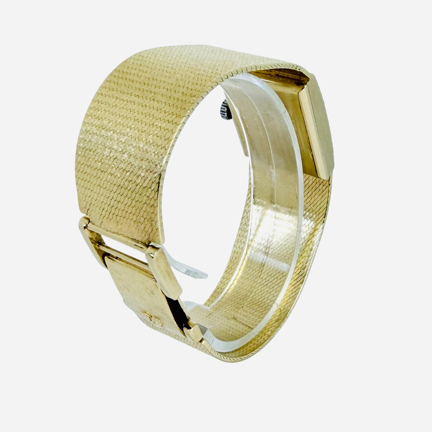 Omega Tank 14K Yellow Gold Manual Wind Diamond Bezel DD6846