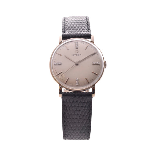Omega Ultra Thin 14K White Gold Caliber 600 Manual Wind Silver Diamond Dial P-6638