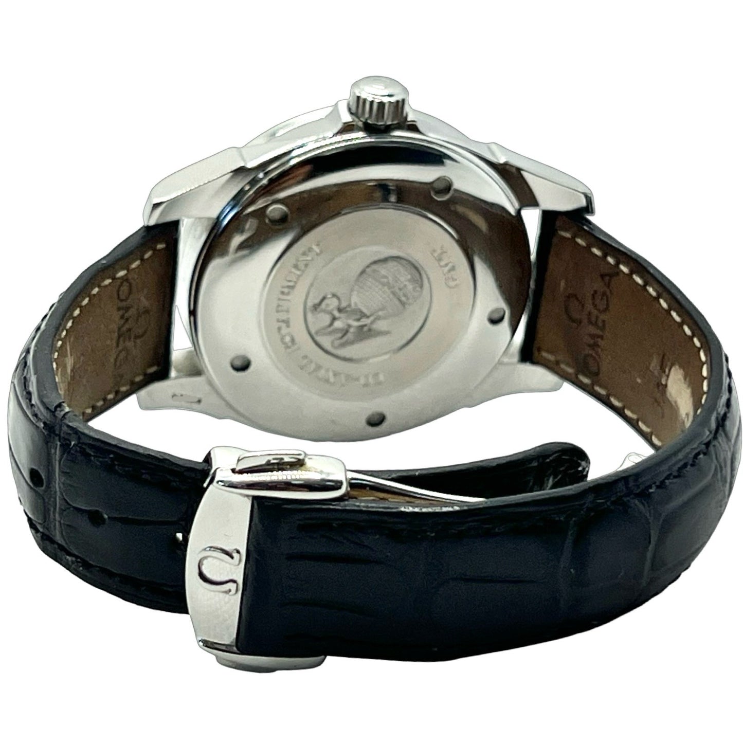 Omega De Ville Automatic GMT Co-Axial Escapement Chronometer Grey Dial Black Strap 4833.41.31
