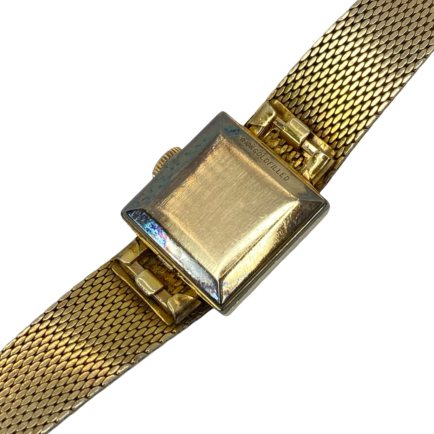 Omega Vintage Ladymatic Square 10K Goldfilled Champagne Dial SS-5329