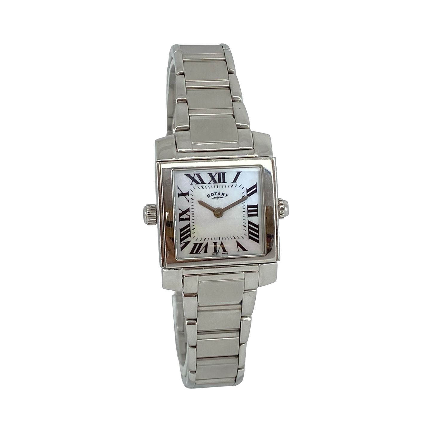Rotary Revelation Reverso Dual Face White MOP/Black Dial Crystal Bezel Quartz Watch Ref LS02901/07/19