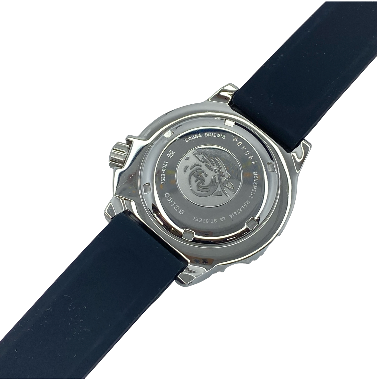 Seiko Black Monster Scuba Diver 43mm Automatic Black Dial Silicon Strap SKX779 Pre-owned