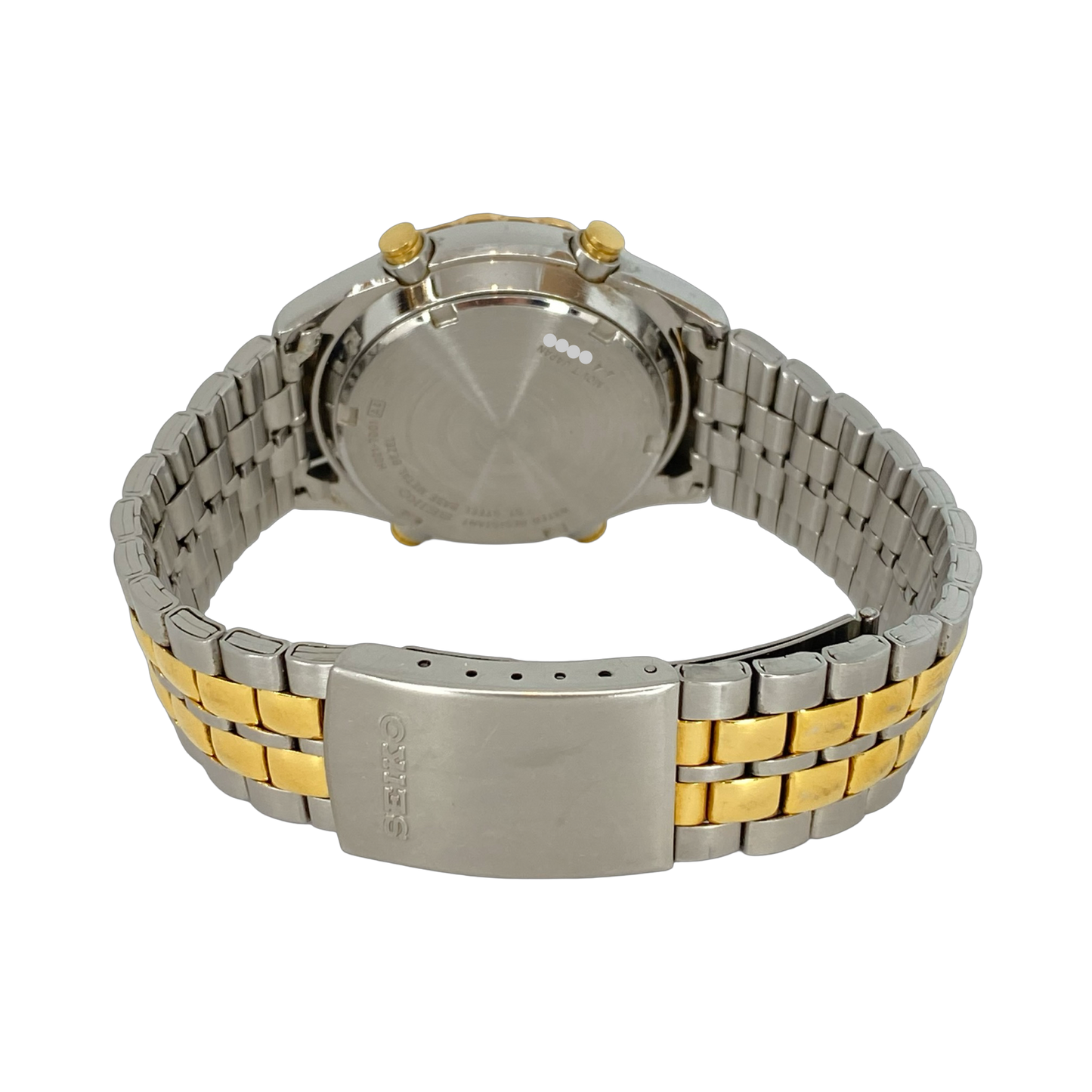 Seiko World Time Pilot Chronograph Ana/Digi Gold/ Steel H021-7001 Pre-Owned C.2004