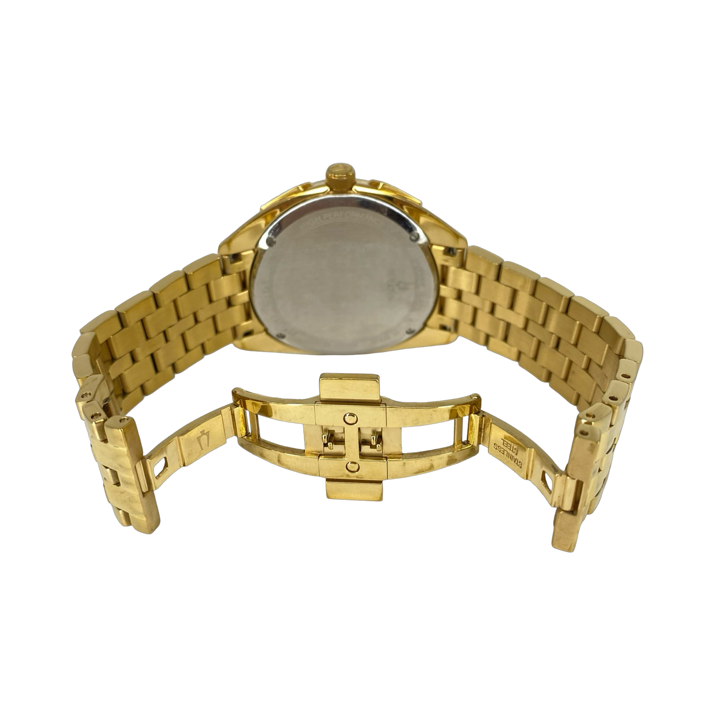 Bulova Curv Quartz Chronograph Gold Tone  45mm 97A125 Pre-Owned