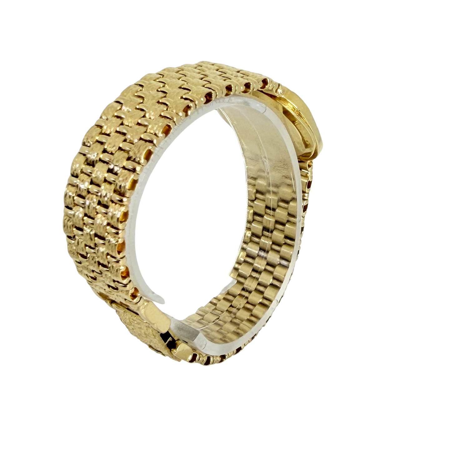Bucherer Women's Cushion Bark 18K Yellow Gold Quartz with Bark Integrated Bracelet 8325-5