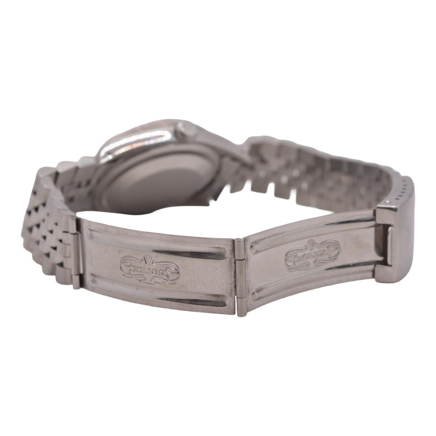 Rolex Datejust 36mm 18K White Gold Fluted Bezel Silver Factory Diamond Dial Jubilee Bracelet 16234 C.1991