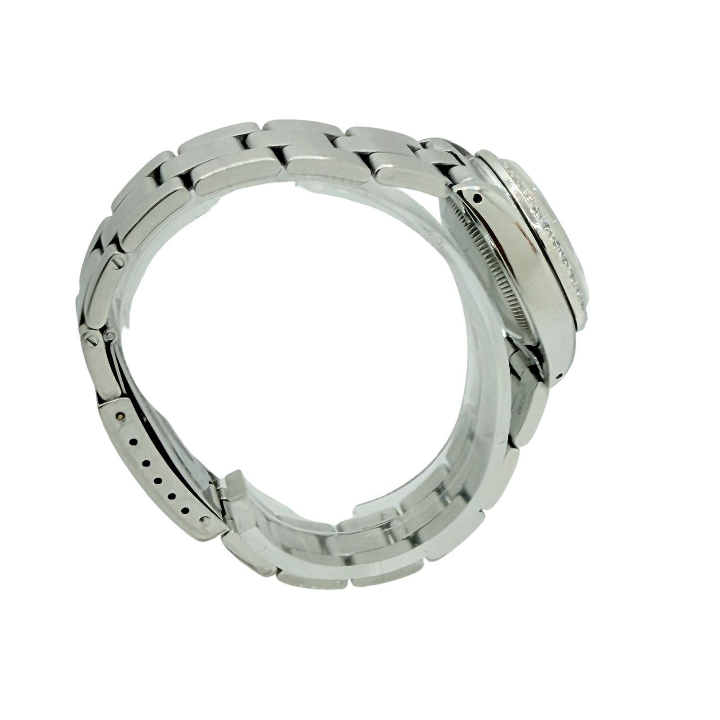 Rolex Datejust 26mm Silver Diamond Dial Diamond Bezel Steel Oyster Bracelet Ref.6916 C.1980