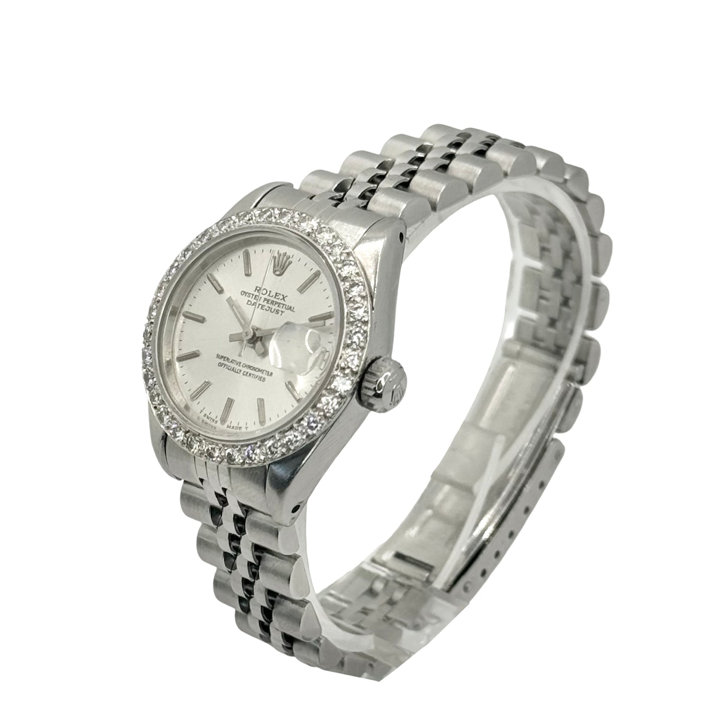 Rolex Datejust 26mm Silver Dial Diamond Bezel Ref. 69174