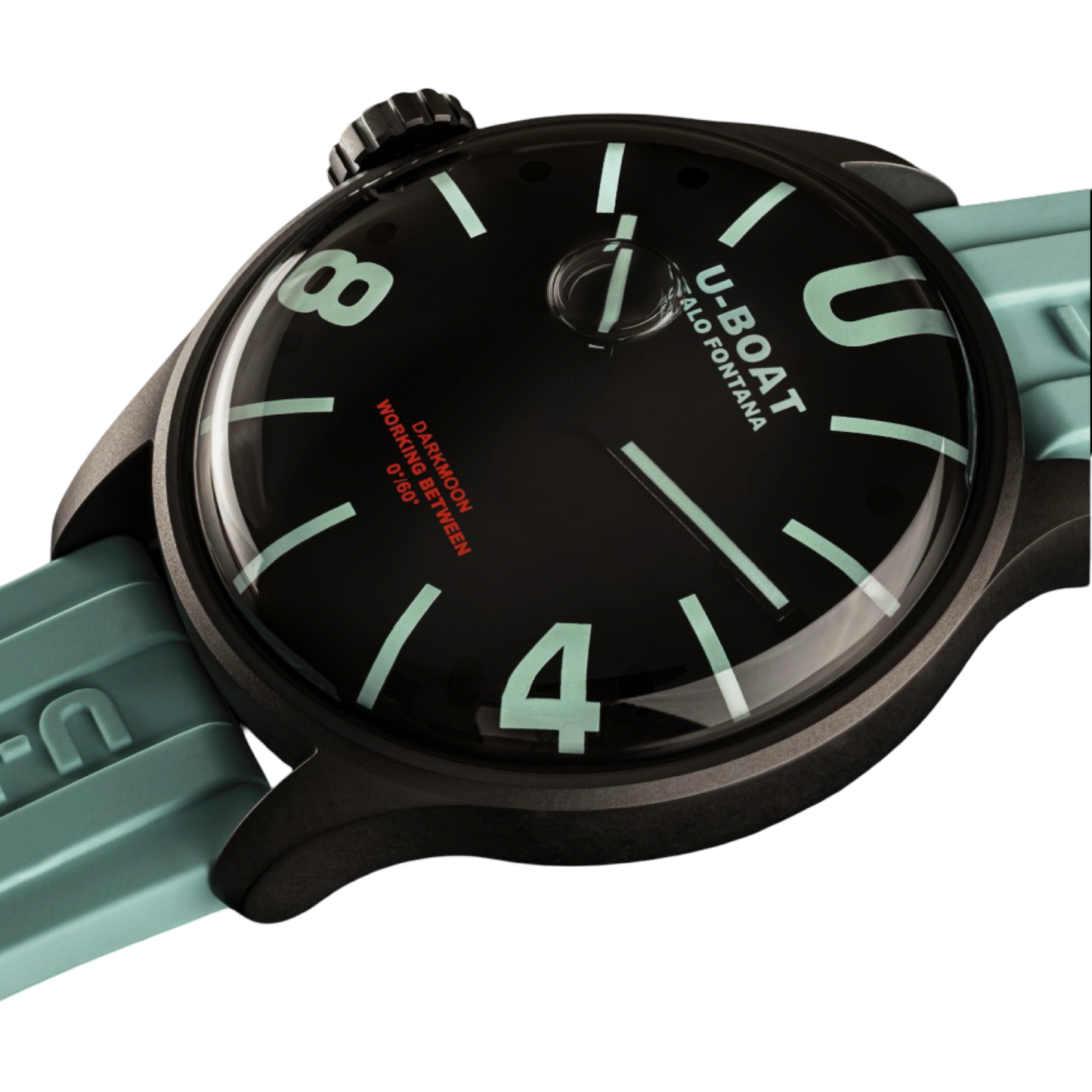 U-BOAT DARKMOON BLACK CURVE AQUAMARINE PVD REF. 9526/B