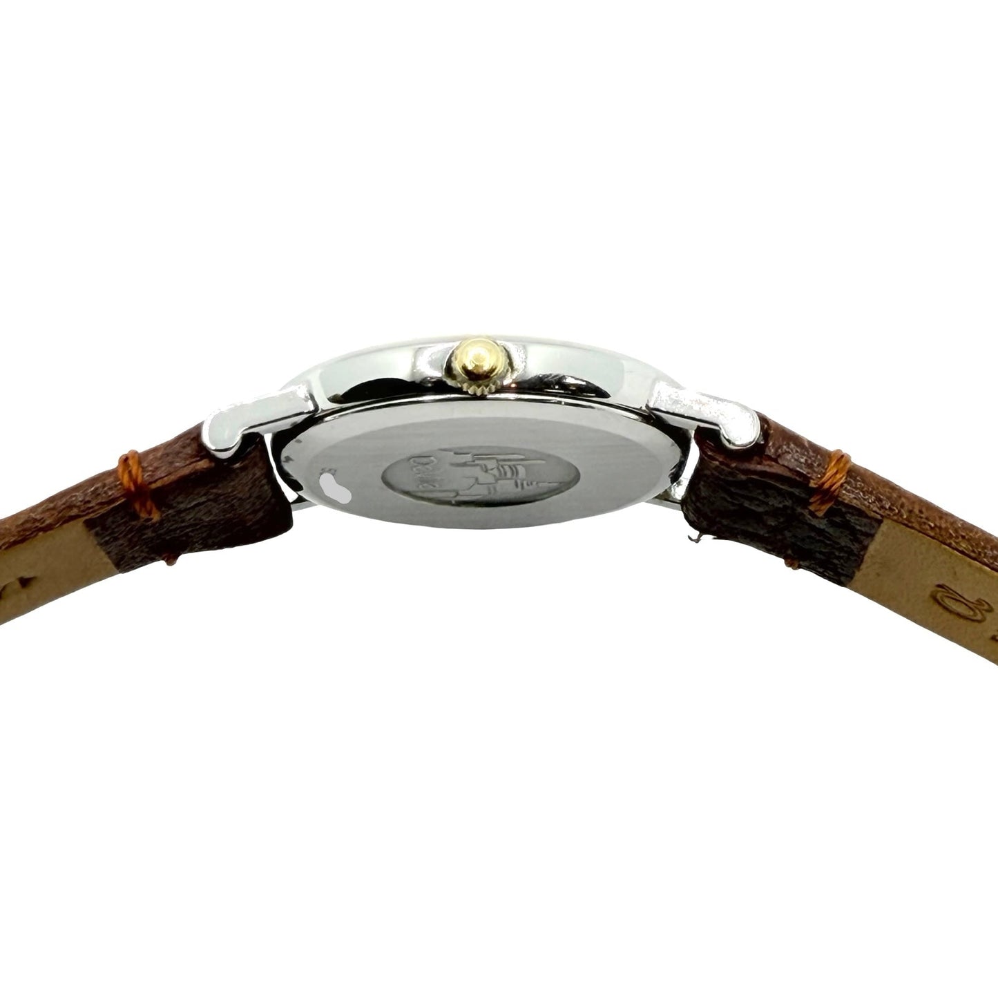 Omega De Ville Quartz 25mm 18K Gold and Steel Champagne Dial Leather Strap 596.2379