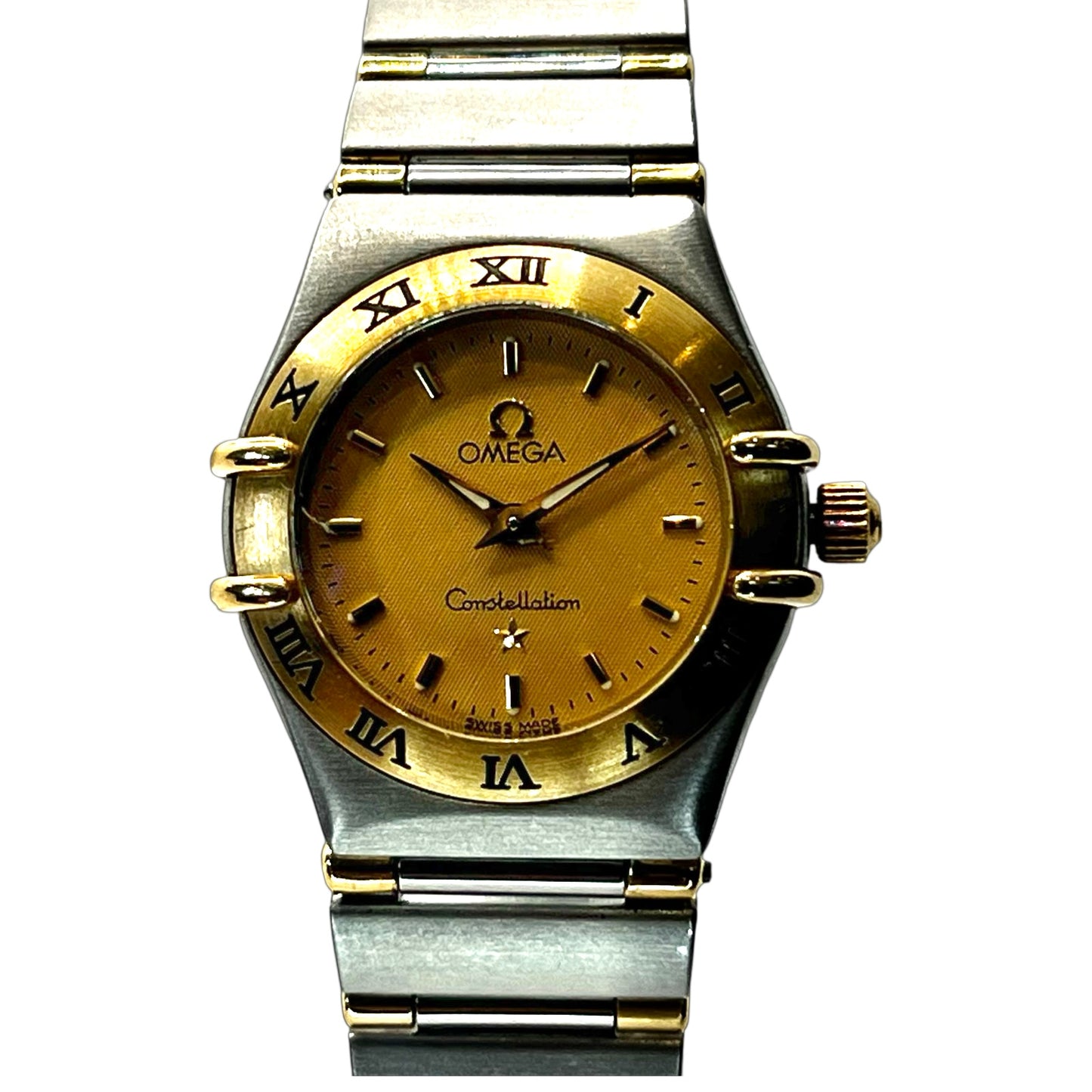 Omega Constellation 22.5 mm 18K Gold Half Bar and Stainless Steel Champagne Dial 1362.10.00