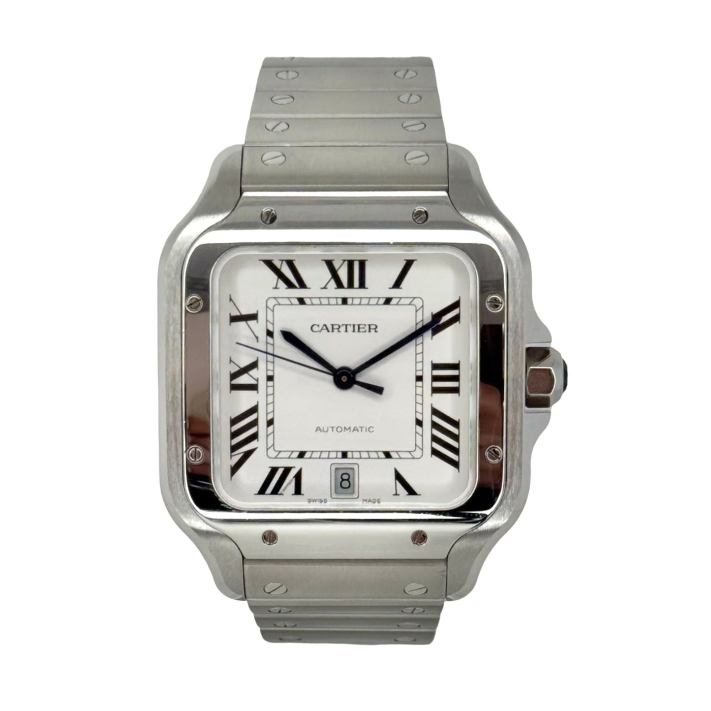 Cartier Santos XL Automatic Stainlesss Steel Silver Dial WSSA0018