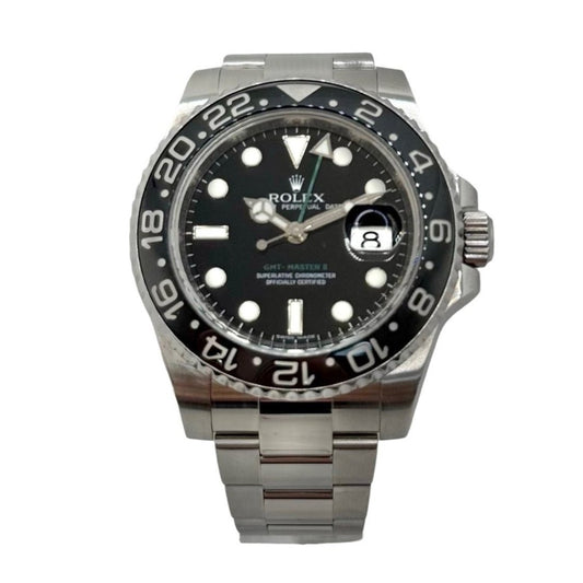 Rolex GMT Master II Black Dial Green GMT Hand 116710LN