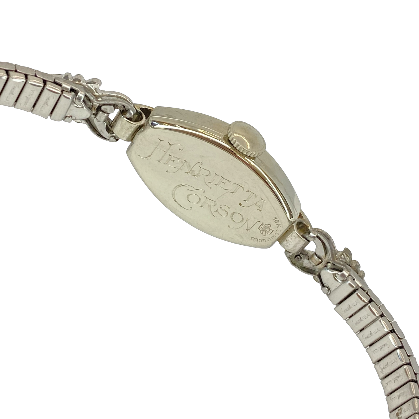 Vintage Hamilton 18K White Gold Case Cocktail Watch with Diamonds Manual Wind