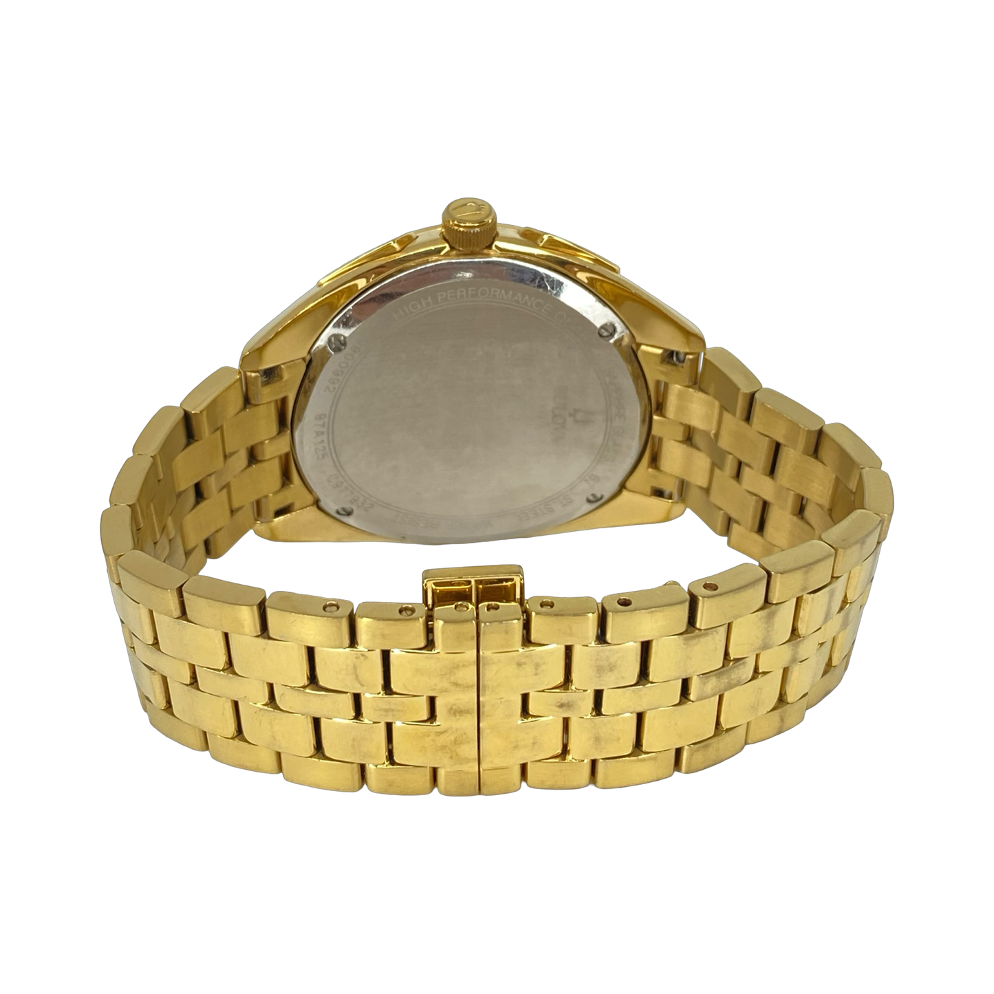 Bulova Curv Quartz Chronograph Gold Tone  45mm 97A125 Pre-Owned