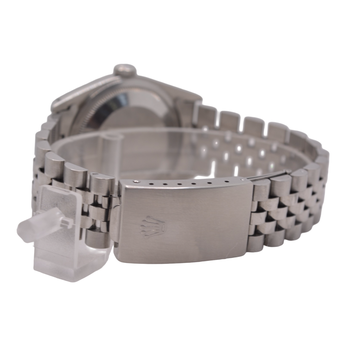 Rolex Datejust 36mm 18K White Gold Fluted Bezel Silver Factory Diamond Dial Jubilee Bracelet 16234 C.1991