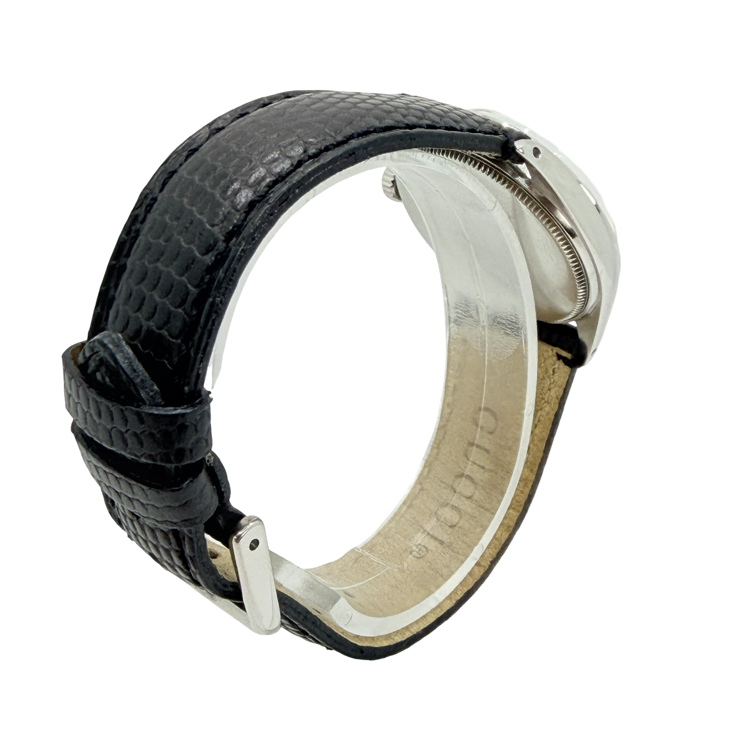 Rolex Oyster Speedking 30mm Silver Sunburt Dial Black Leather Strap Ref. 6430 C.1965