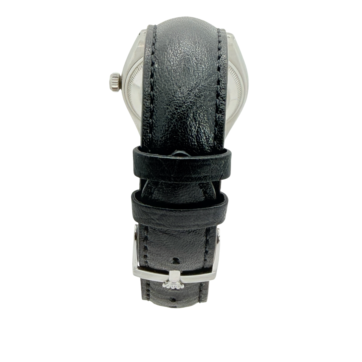 Rolex Oyster Perpetual 34mm White Dial Black Leather Strap Ref.6564 C.1957