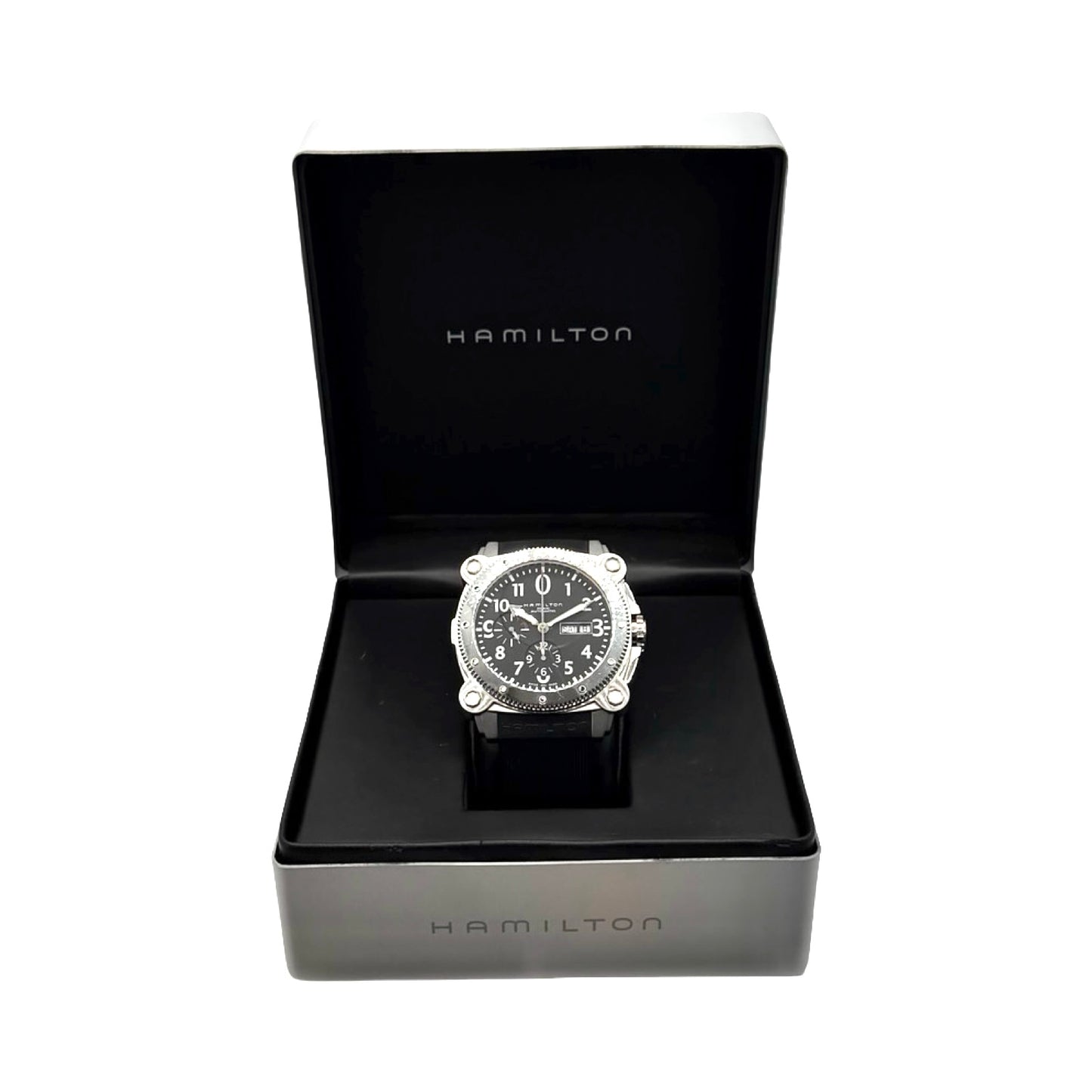 Hamilton Khaki Navy BeLOWZERO 46mm Automatic Chronograph Black/Steel/Rubber H78616333