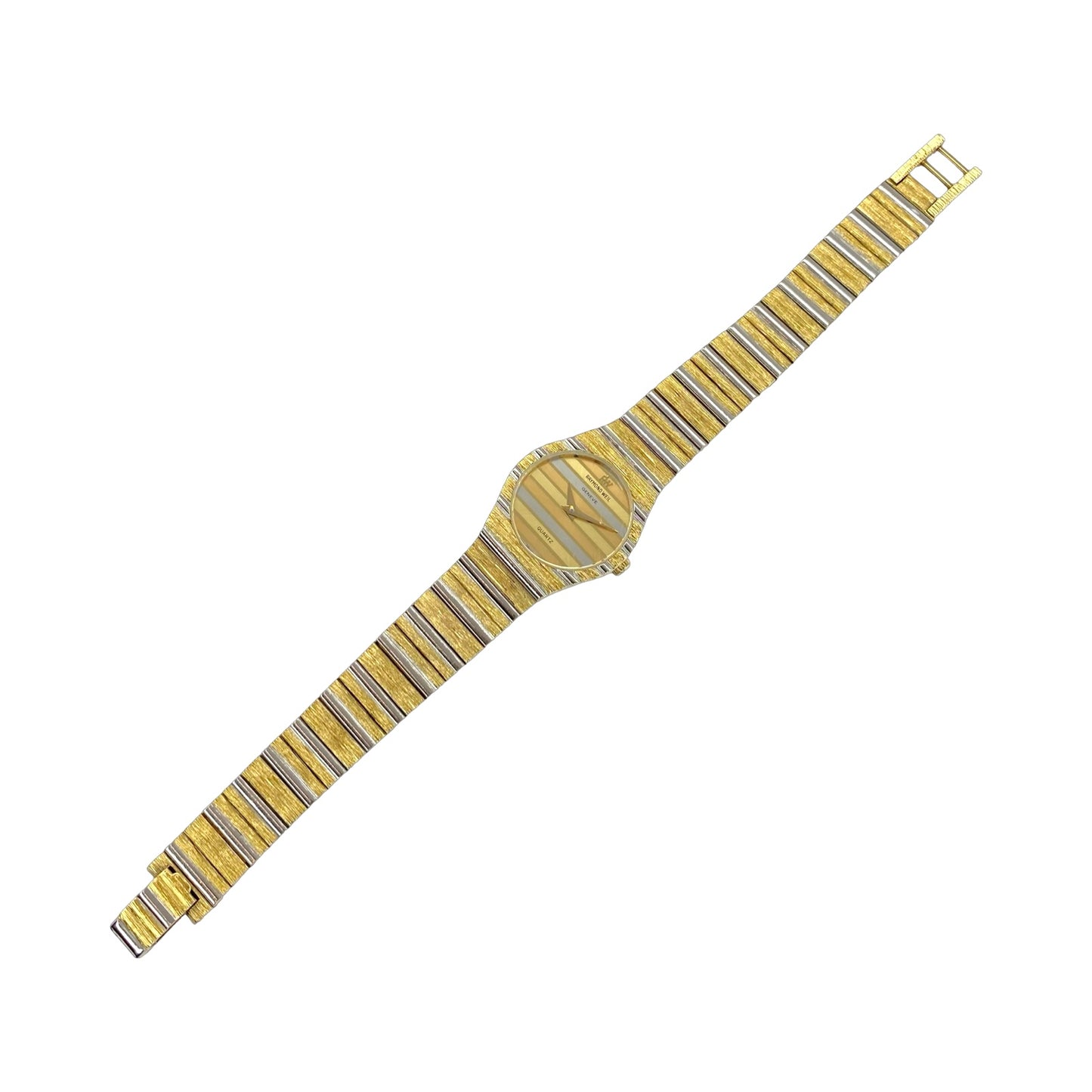 Raymond Weil Polo Geneve 18K Gold Electroplated Tri Color Dial 25mm Quartz Watch 9022