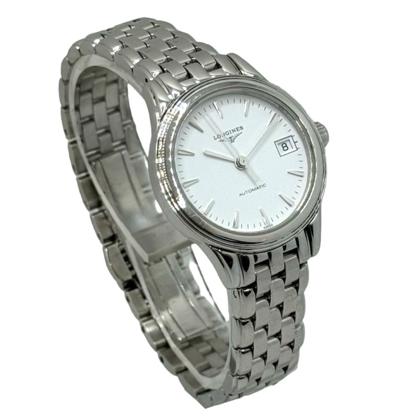 Longines Les Grandes Classiques Flagship Womens Automatic Watch White Dial Stainless Steel L4.274.4.12.6