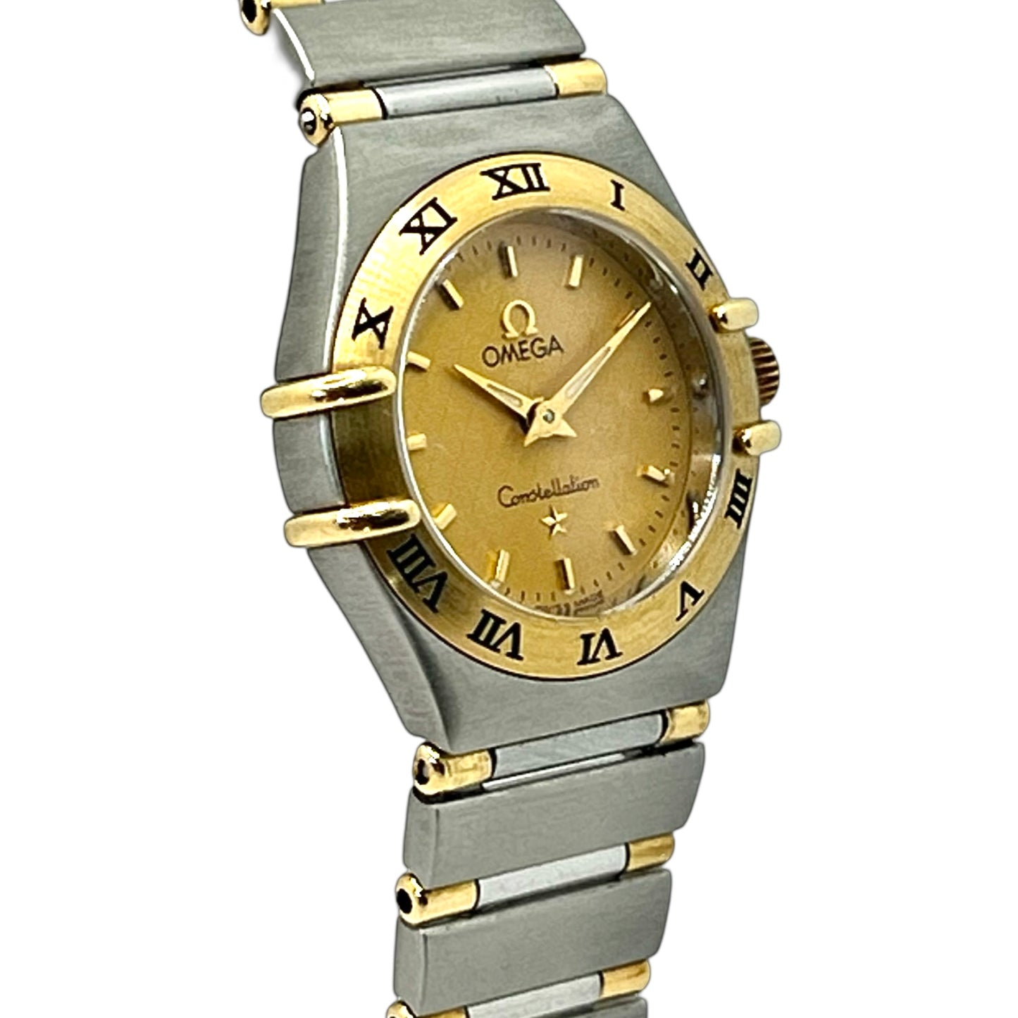 Omega Constellation 22.5 mm 18K Gold Half Bar and Stainless Steel Champagne Dial 1362.10.00