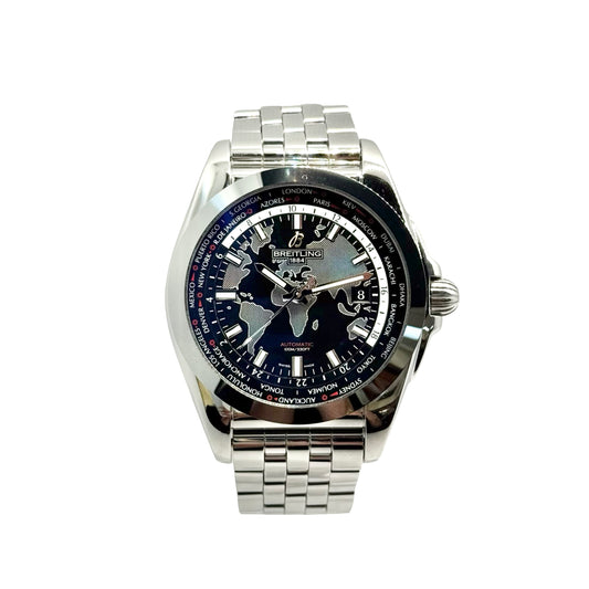 Breitling Galactic Unitime SleekT Automatic World Time Trophy Black Dial WB3510U4/BD94/375A