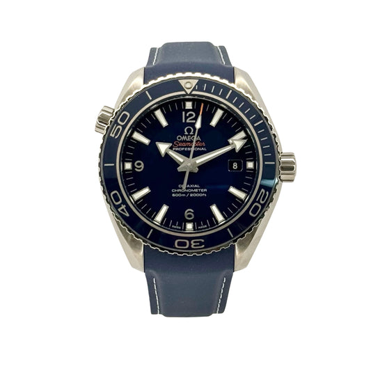 Omega Seamaster Planet Ocean 600M 45.5MM Titanium on Blue Rubber Strap 232.92.46.21.03.001