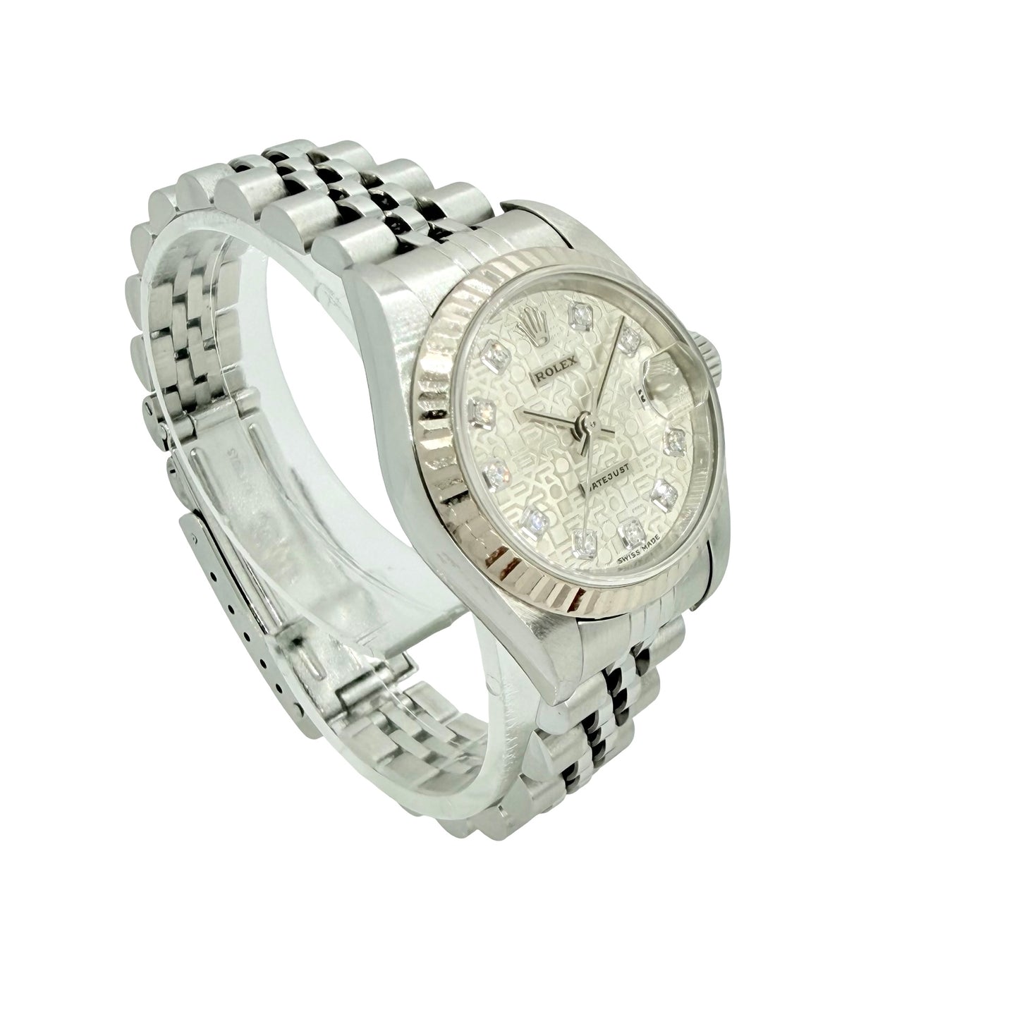 Rolex Datejust 26mm Silver Jubilee "Computer"  Diamond Dial Stainless Steel Jubilee Bracelet 79174