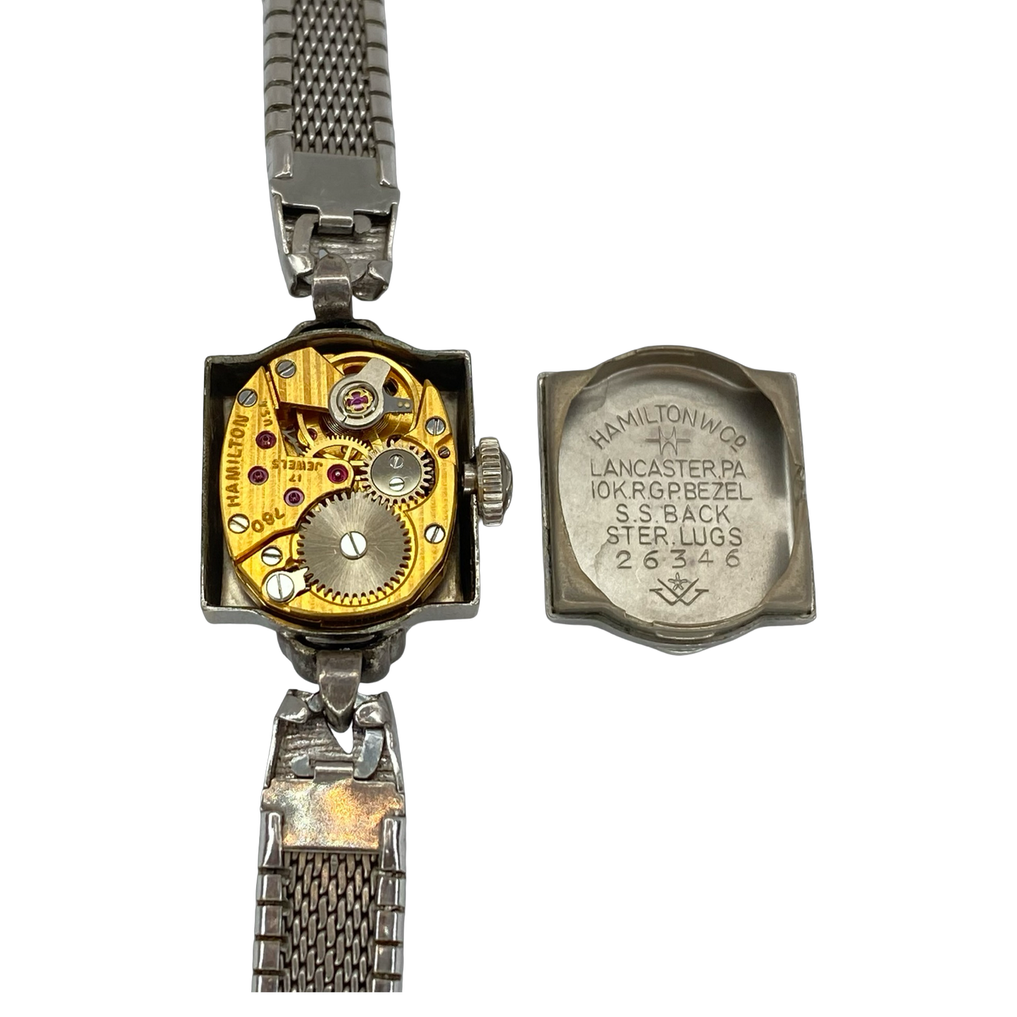 Vintage Hamilton Ladies Manual Wind 10K RGP Bezel Sterling Lugs Ref.26346