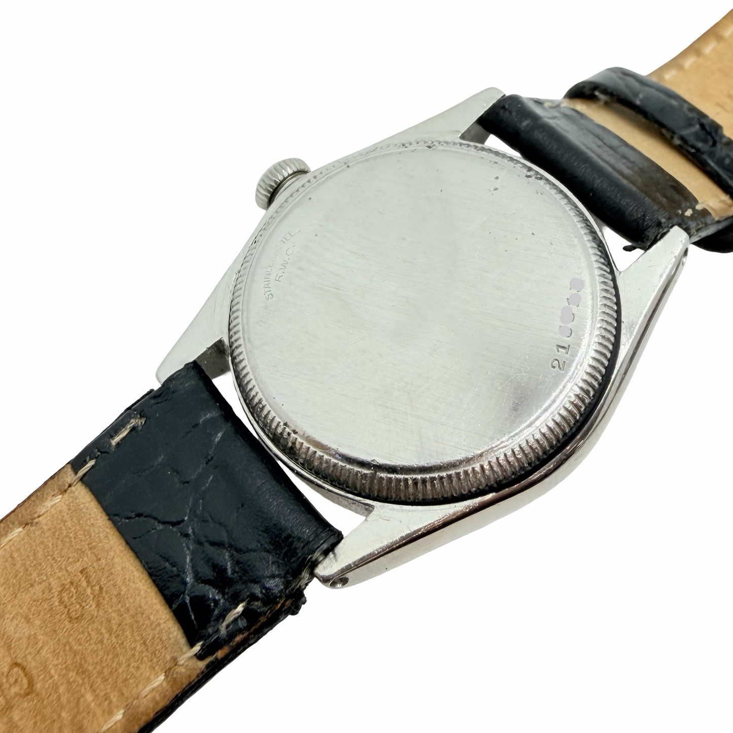 Rolex Oyster Perpetual 30mm Manual Wind White Dial Leather Strap Ref.2280 C.1942