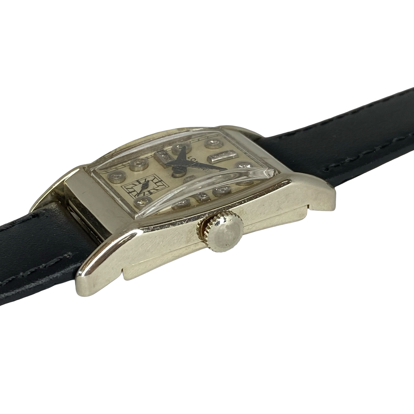 Vintage Longines Art Deco Tank 14K White Gold/Palladium Manual Wind with Diamonds