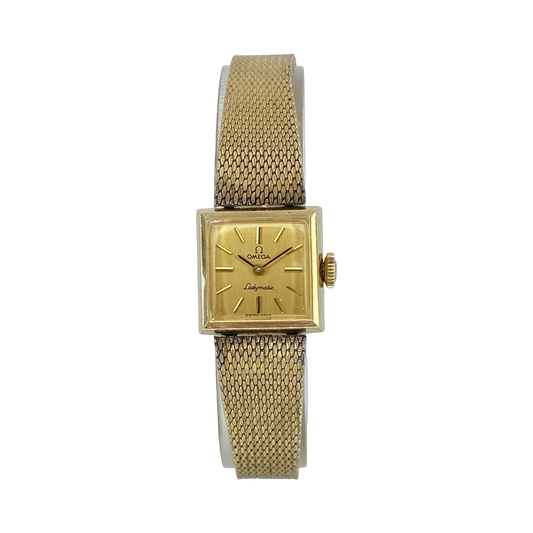 Omega Vintage Ladymatic Square 10K Goldfilled Champagne Dial SS-5329
