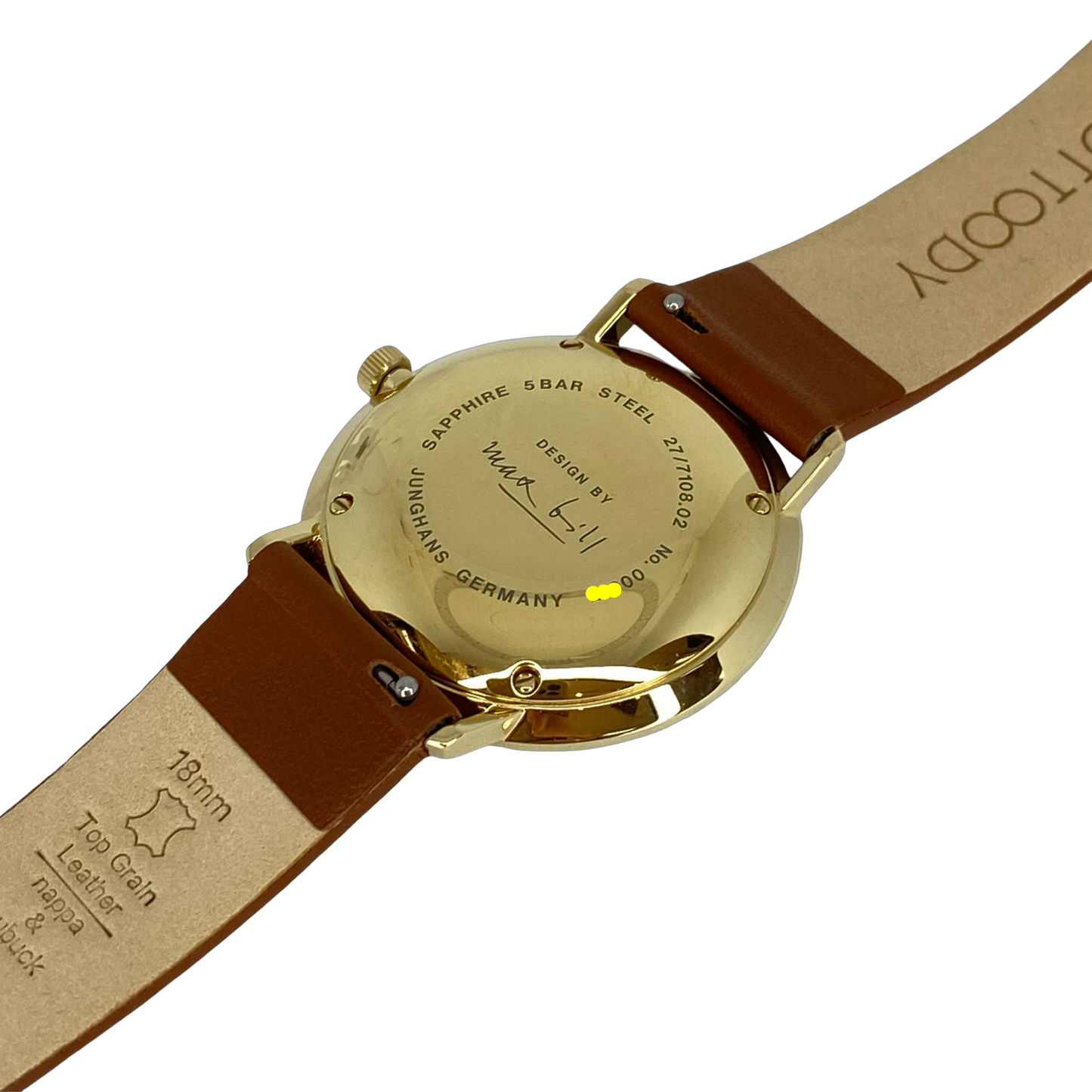 Junghans  Max Bill Automatic Date 34mm Silver Dial Brown Leather  27/7108.02