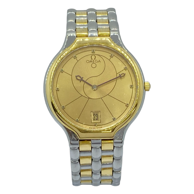 Omega De Ville Symbol 18K Gold and Stainless Steel Champagne Dial 196.0316