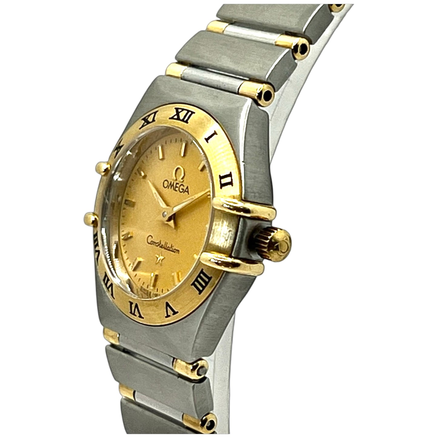 Omega Constellation 22.5 mm 18K Gold Half Bar and Stainless Steel Champagne Dial 1362.10.00