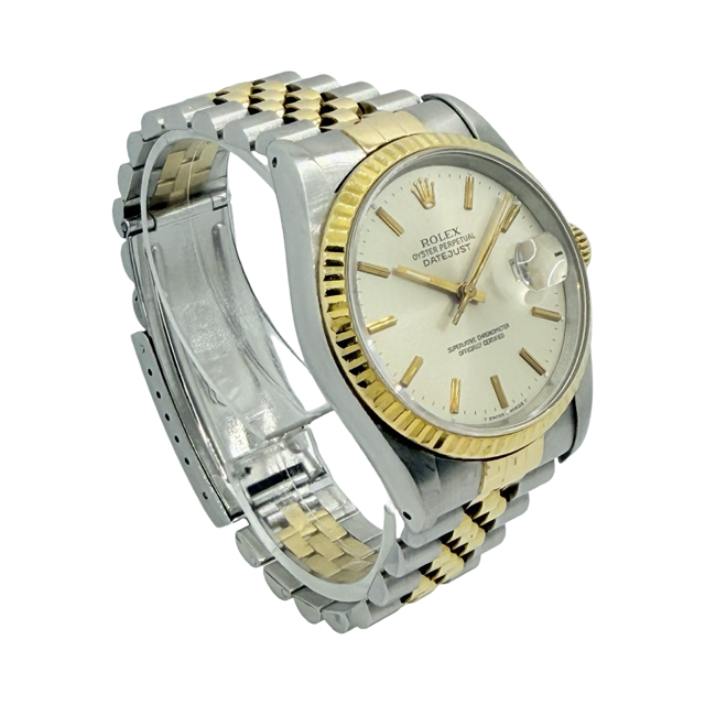 Rolex Datejust 36mm 18K Gold and Steel Silver Dial 16233 C.1990-91
