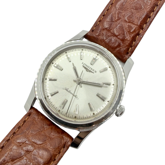 Longines Automatic Calatrava Silver Dial  Brown Leather Strap 2554