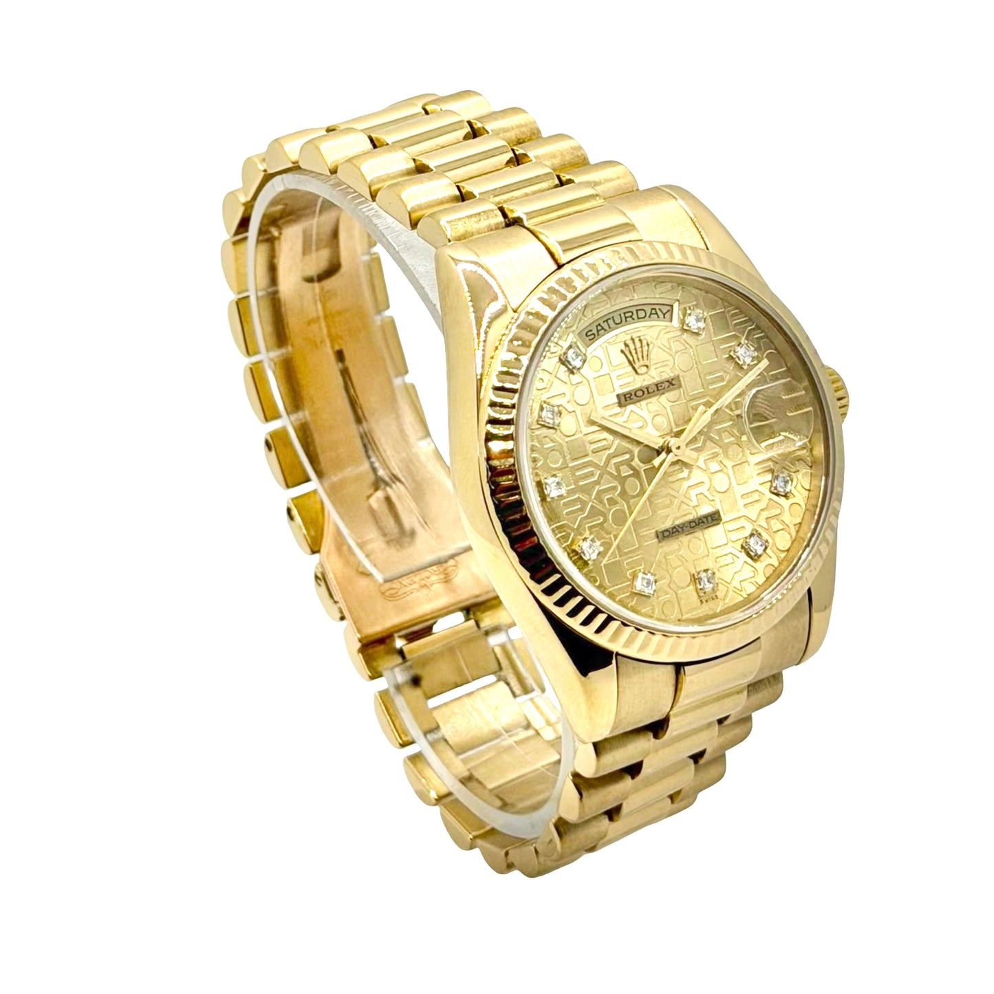 Rolex Day-Date 36 Factory Diamond Champagne Jubilee Dial 118238