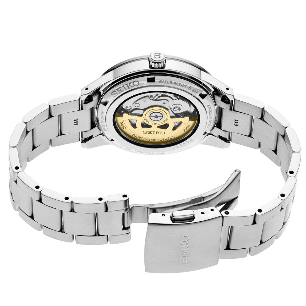 Seiko Presage Style60's Series Automatic Green Dial/Bezel Stainless Steel Bracelet SRPG07