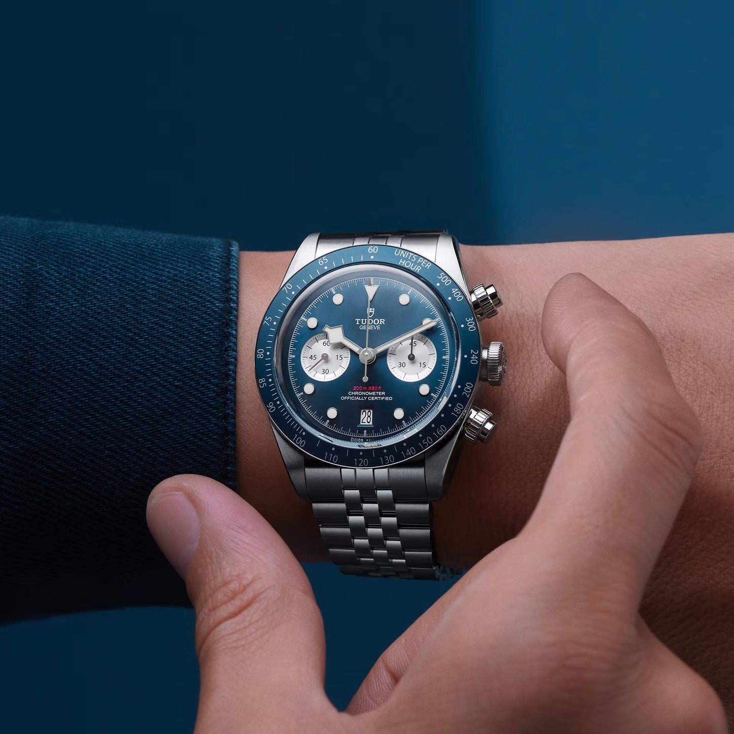 Tudor Black Bay Chrono 41mm Blue Dial Steel Bracelet M79360B-0002