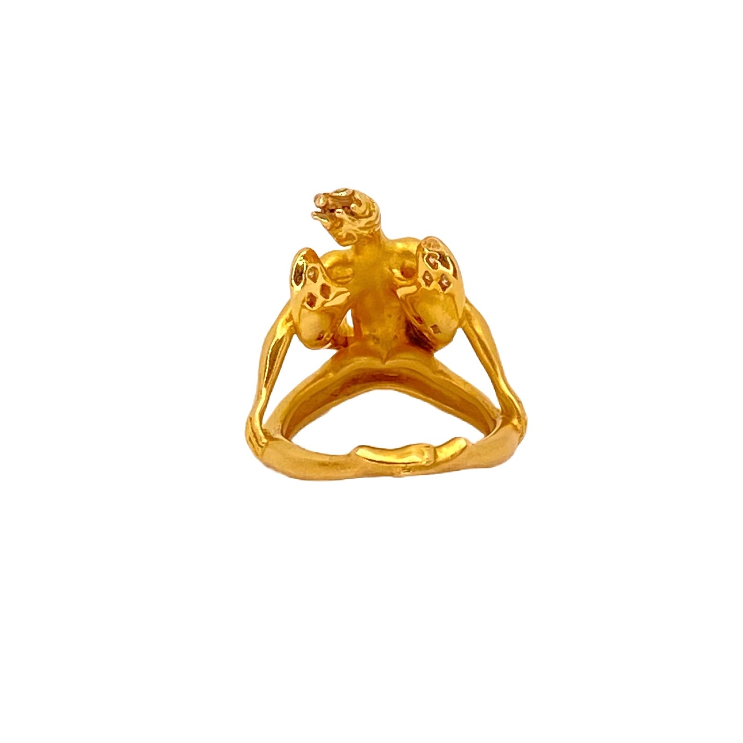 Estate Jewelry 18K Yellow Gold Carrera Y Carrera Ring