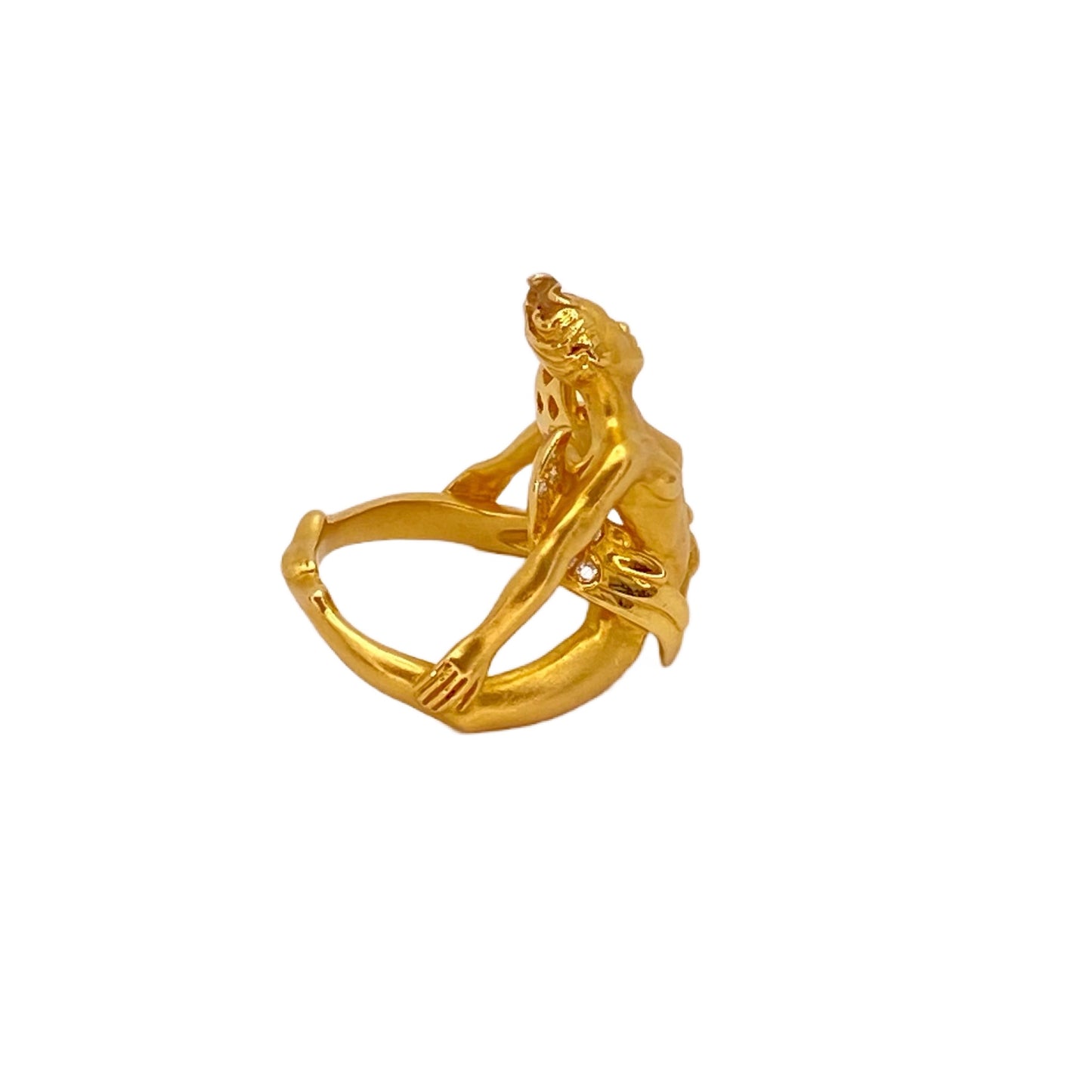 Estate Jewelry 18K Yellow Gold Carrera Y Carrera Ring