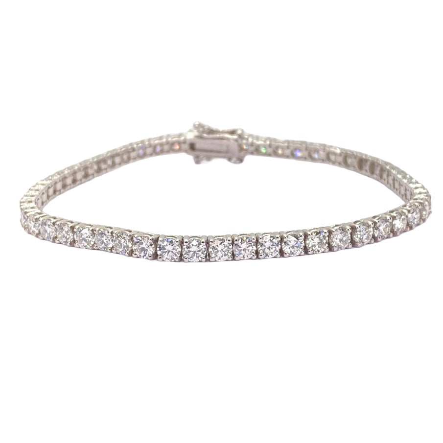 14K White Gold 5.75 Carats Diamond Tennis Bracelet