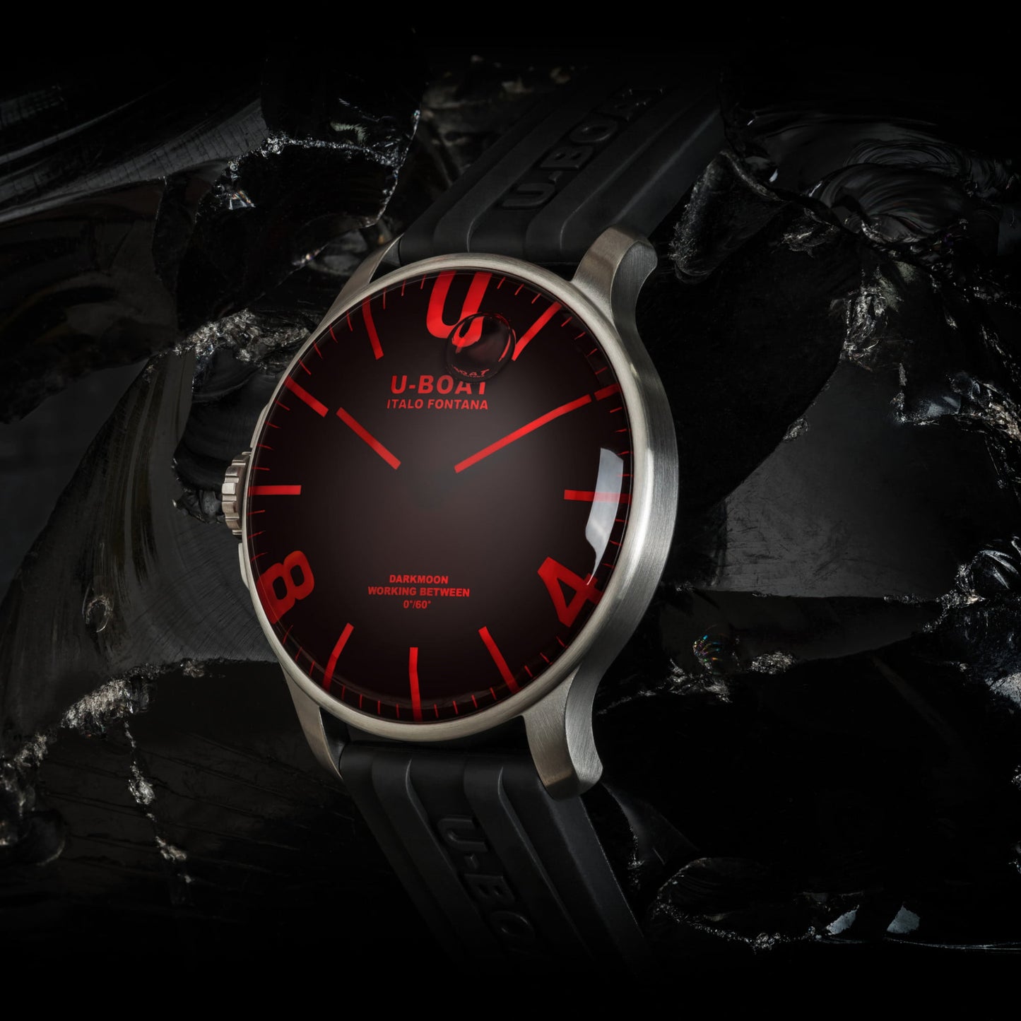 U-BOAT DARKMOON 44MM RED GLASS SS 8465/B