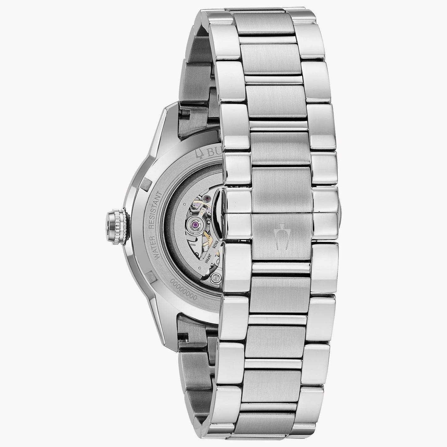 Bulova Classic Sutton Automatic Men's Silver/ Black Dial 96A208