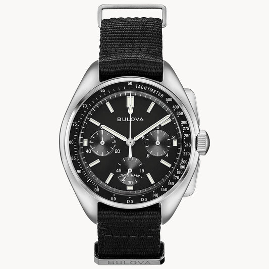 Bulova Archive Series Lunar Pilot Black Dial Chronograph 96A225