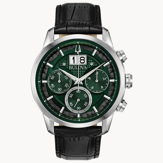 Bulova Classic Sutton Green Dial Chronograph 96B310