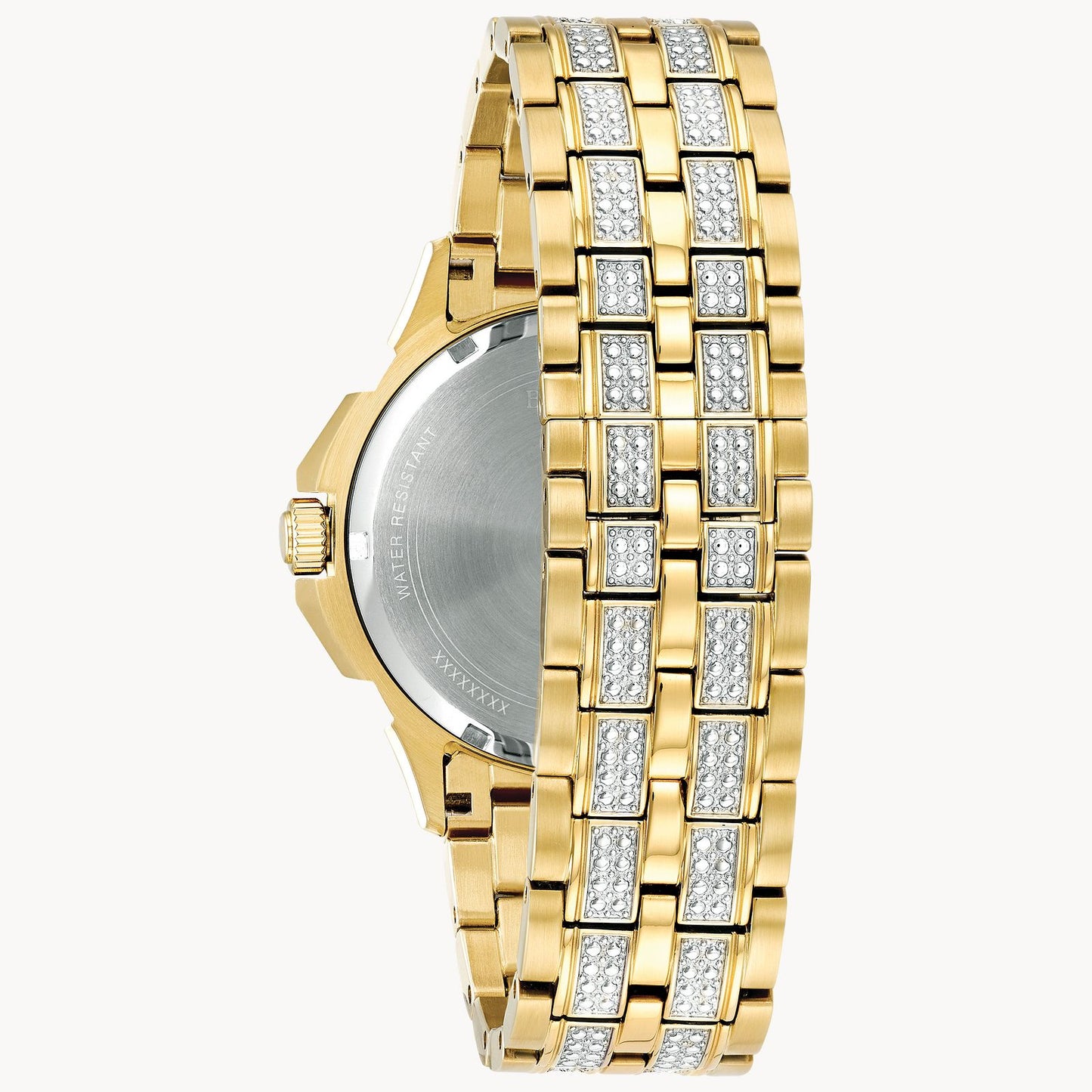 Bulova Octava Men's Pavè Gold Dial Crystal 98C126